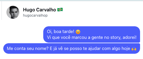 Reefly respondendo DMs